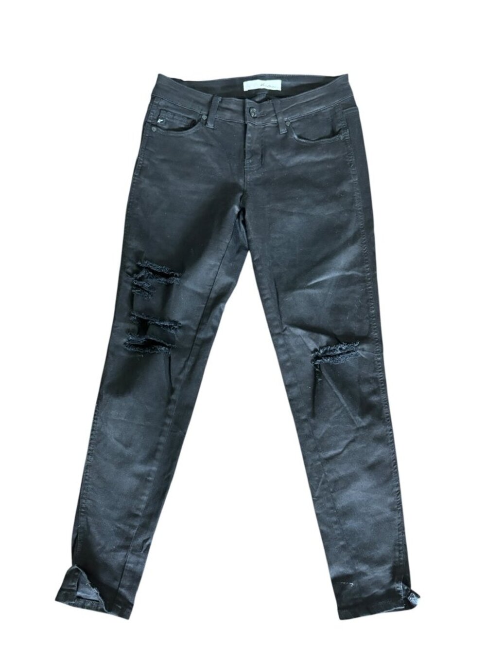 KanCan Women's Black Distressed Jeans